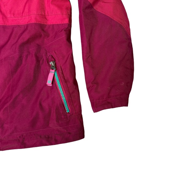 Marmot Girls Coat Snow Ski Hooded Pockets Soft Zip Up Snap Button Pink Large - Picture 5 of 15